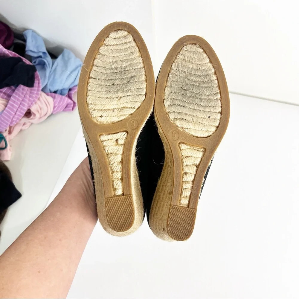 J. Crew Black Espadrille‎ Wedges